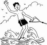 Water Skiing Coloring Pages  Best For Kids sketch template