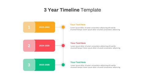 3 Year Timeline PowerPoint Template for Presentations