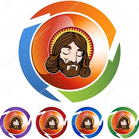 Jesus face icon button — Stock Vector © cteconsulting #64218391