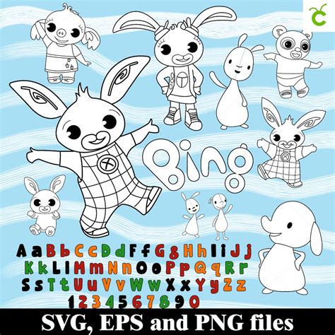 Bing bunny bing bunny Party bing bunny svg bing bunny | Etsy