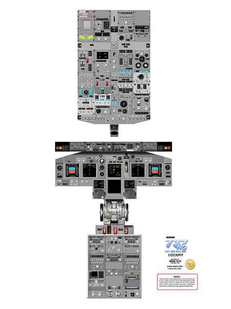 Boeing 737 Ng Cockpit Digital Art by Mike Ray