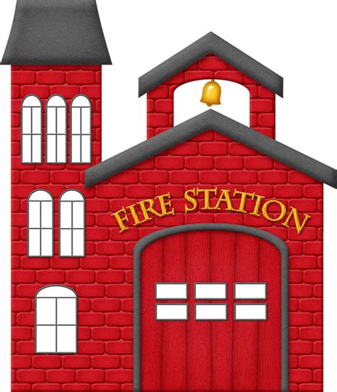 KAagard_FiredUp_Firestation2.png | Пожарный, Шаблоны бумаги, Бумажные шаблоны