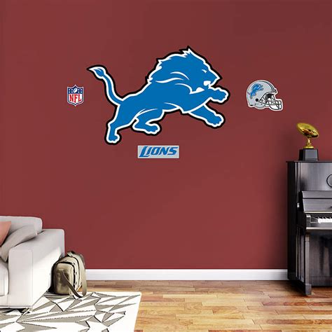 Detroit Lions Logo Wall Decal | Shop Fathead® for Detroit Lions Decor