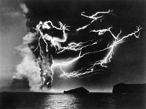 Volcanic Lightning 1963 Nlightning In The Clouds Above The Surtsey Volcano Off The Southern ...