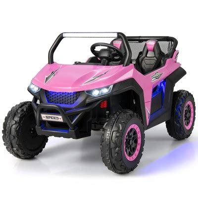 Costway 12v 2-seater Kids Ride On Utv Rc Electric Vehicle Suspension W ...