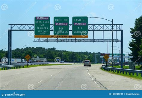 The Toll Entrance Into Chesapeake Bay Bridge Tunnel Editorial Photo ...