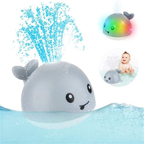 2021 Updated Baby Bath Toys, Light up Whale Spray Bath Toys, Sprinkler ...