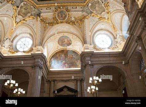 Royal palace madrid interior hi-res stock photography and images - Alamy