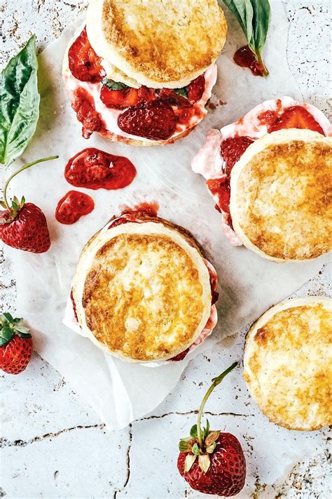 Strawberry Lime Basil Shortcakes | Sweet recipes, Food, Desserts