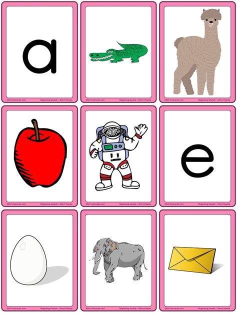 Printable Short Vowel Flashcards For Phonics Practice Short Vowels ...