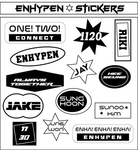 ENHYPEN STICKERS | Iphone case stickers, Scrapbook stickers printable ...