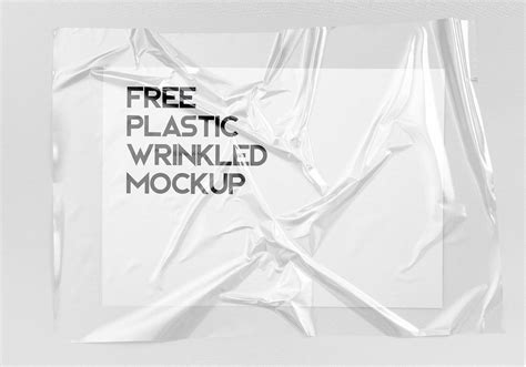 Free Plastic Wrinkled Reflections Mockup (PSD)