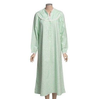 Lanz of Salzburg Lanz Flannel 50" Nightgown - Long Sleeve (For Women ...