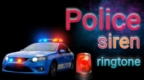 Police siren ringtone - YouTube