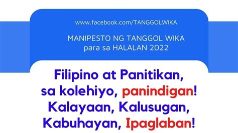 Petition · Suportahan ang 10-Puntong Electoral Manifesto 2022 ng Tanggol Wika - Philippines ...