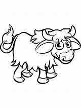 Lovely Yak coloring Page sketch template