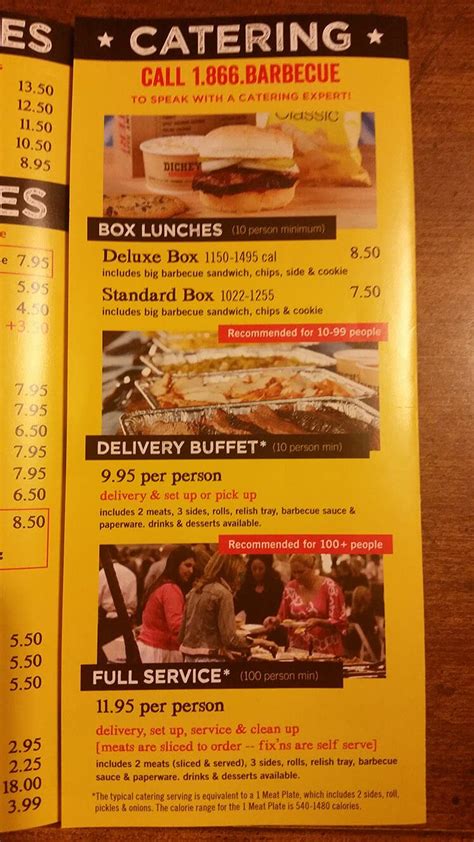 Dickey's BBQ Menu Prices