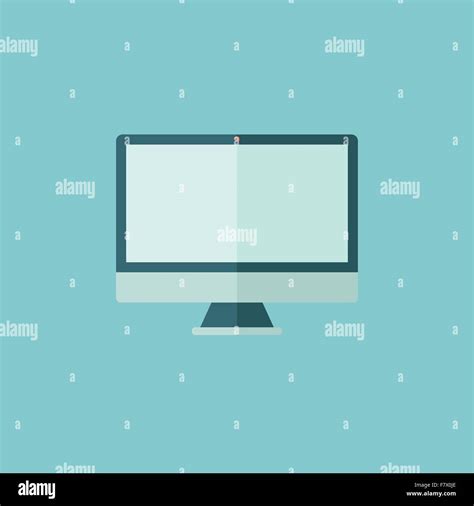 Computer Flat Icon Stock Vector Image & Art - Alamy