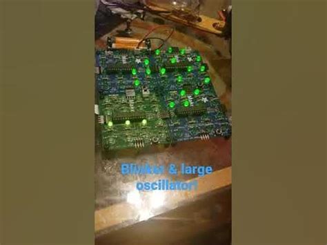 Blinker and another oscillator on 4 Adafruit Conway's Game of Life kits - YouTube