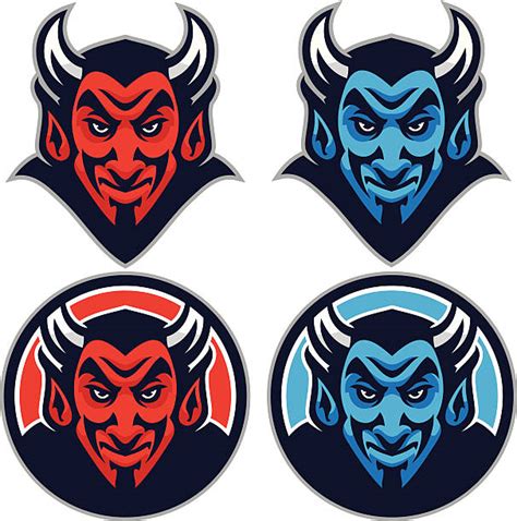 Blue Devil Mascot stock vectors - iStock