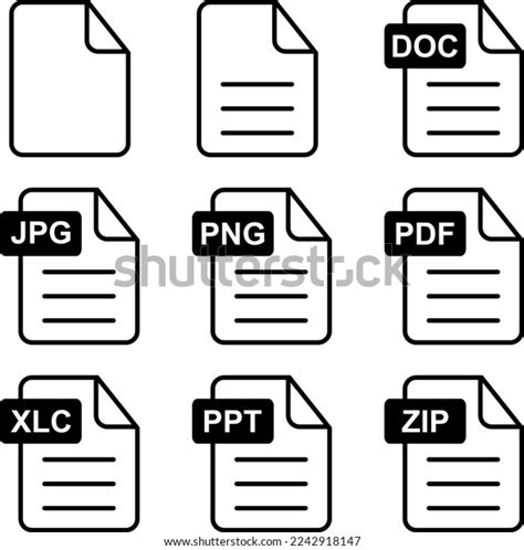 File Icon Vector Black White Icons Stock Vector (Royalty Free ...