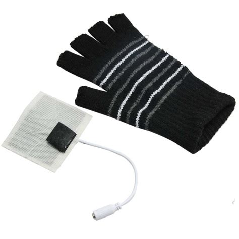 5V USB Heated Gloves Pad Mini Electric USB Heater Fabric Cloth Soft Portable Winter Warm Gloves ...