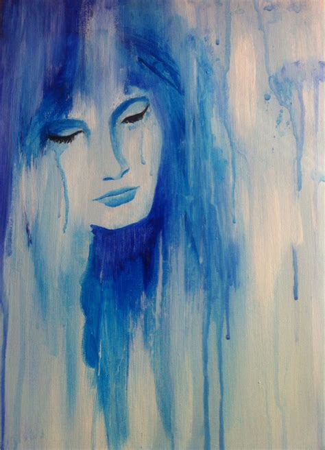 Sad Woman Painting at PaintingValley.com | Explore collection of Sad ...