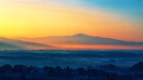 2560x1440 Mountain Silhouettes During Sunset 1440P Resolution HD 4k ...