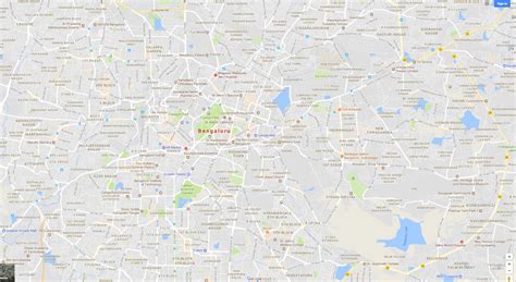 Google maps of Bangalore. Google maps and location details. Google maps India of important ...