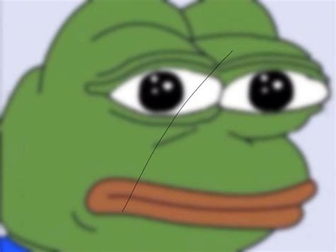 Pepe out of focus blurry with hair on the screen | Pepe the Frog | Know Your Meme