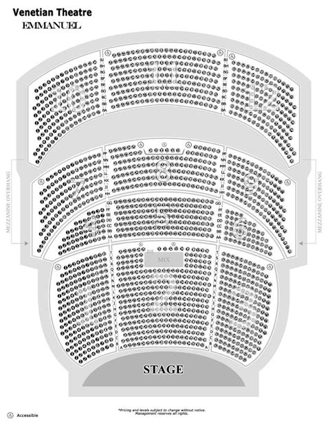 Entertainment Venetian Las Vegas Seating Chart