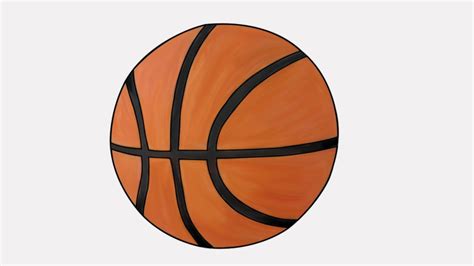 how to draw a basketball - YouTube