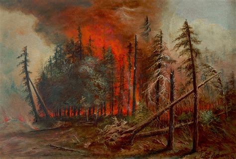 Someday I'll have a forest fire oil painting. | Fire painting, Painting, Artwork painting