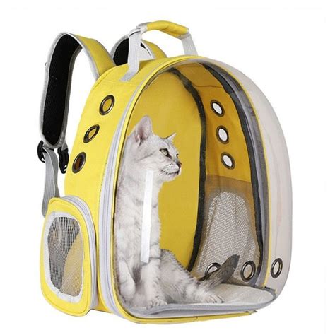 Cat Backpack | Cat Backpack With Window | Portable Pet Carrier Bag Breathable Cat Bag Outdoor Tra...