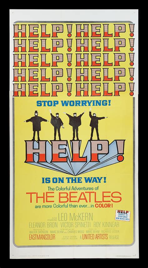 HELP ! * THE BEATLES ORIGINAL 3SH MOVIE POSTER 1965 | eBay