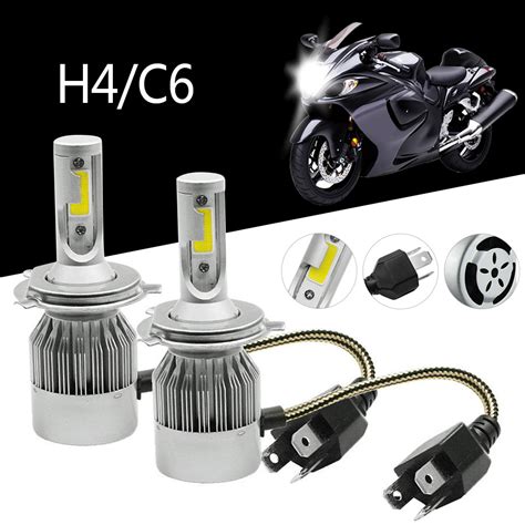 C6 LED Headlight Kit COB H4 H7 H11 9005 9006 H3 H1 72W 7200LM White Light Bulbs | eBay