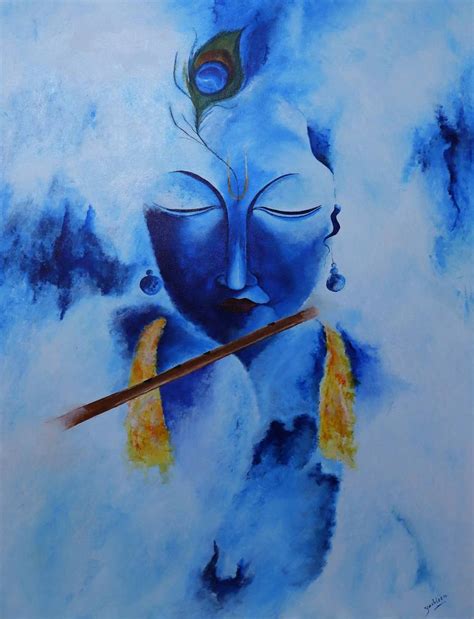 Lord Krishna Painting by YASHLEEN WARAICH Sapphire Studio Art | Saatchi Art