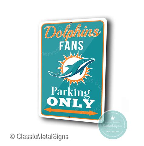 Miami Dolphins Parking Only Sign | Miami Dolphins | NFL Dolphins Gift