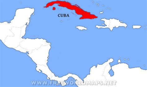 Where is Cuba located on the World map?