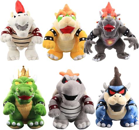 uiuoutoy 6pcs King Bowser Fury Dark Dry King Koopa Bowser Plush Toys ...