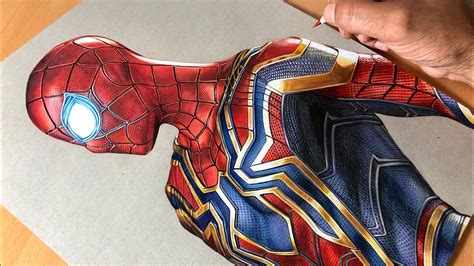 Drawing Iron Spider-Man - Iron Suit - Marvel - Time-lapse | Artology ...