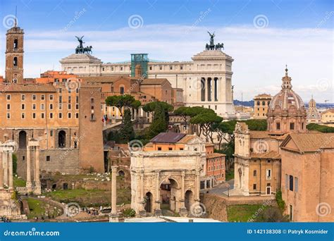 Architecture of the Roman Forum in Rome, Italy Stock Photo - Image of ...