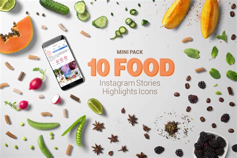 10 Food Instagram Stories Icons | Social Media Templates ~ Creative Market