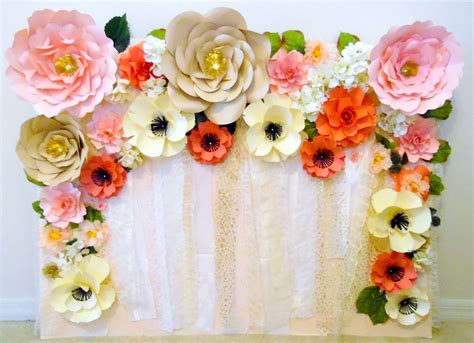 Paper Flowers Backdrop Ideas | Best Flower Site