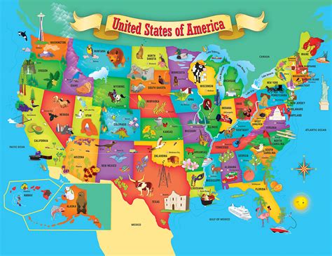 USA Map State Shaped, 60 Pieces, MasterPieces | Puzzle Warehouse