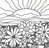 Printable Coloring Pages Of Sunsets sketch template