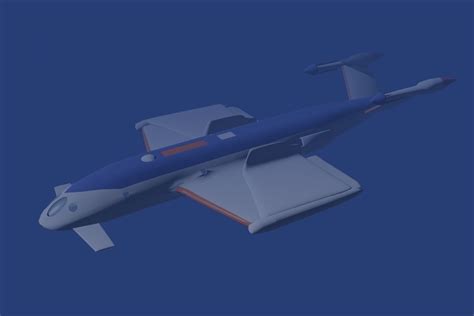 Low Poly Flying submarine concept free 3D Model .obj .3ds .fbx .dwg ...