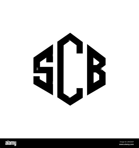 SCB letter logo design with polygon shape. SCB polygon and cube shape logo design. SCB hexagon ...