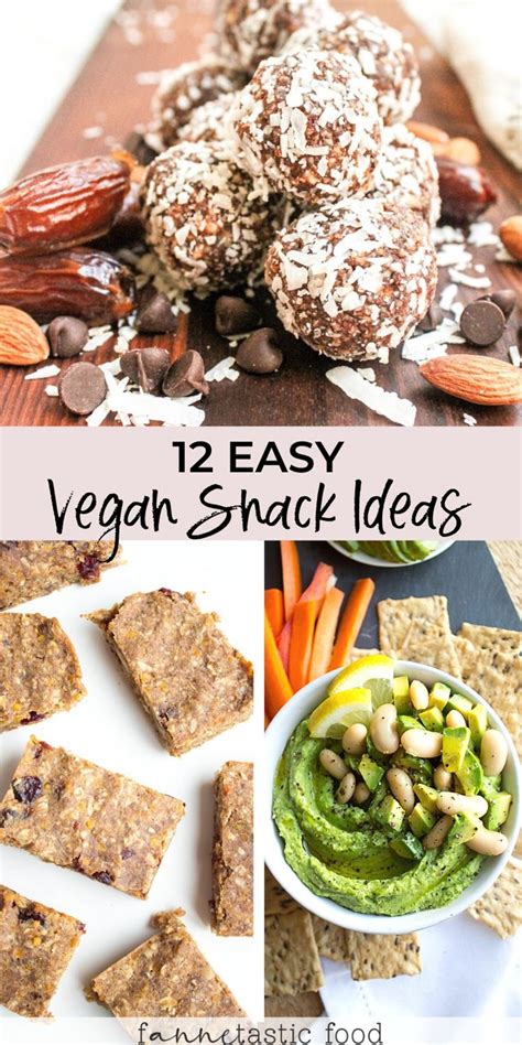 12 Easy Vegan Snack Ideas (Healthy & Tasty!) - fANNEtastic food | Vegan snacks easy, Real food ...