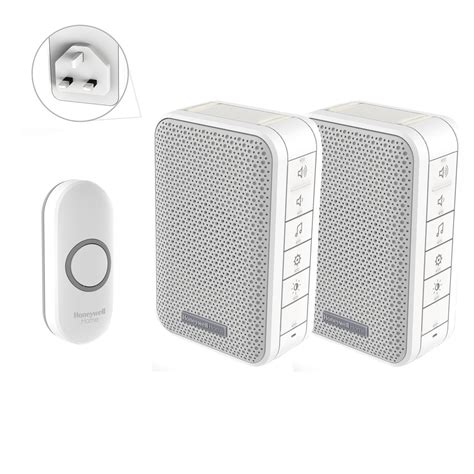 Honeywell Home 150m Wireless Twin Plug-in Doorbell chime unit kit - HW ...